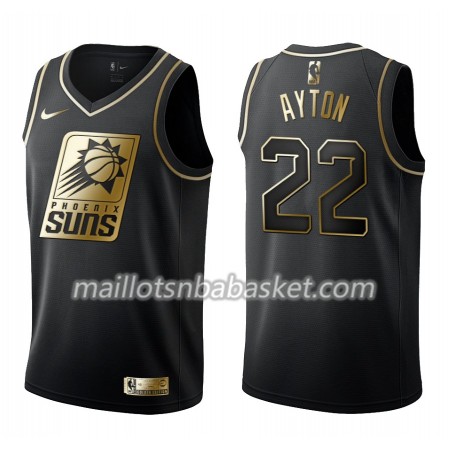 Maillot Homme Phoenix Suns Deandre Ayton 22 Nike Noir Gold Edition Swingman
